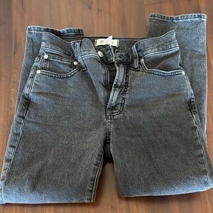 Madewell Women's Gray Straight Jeans